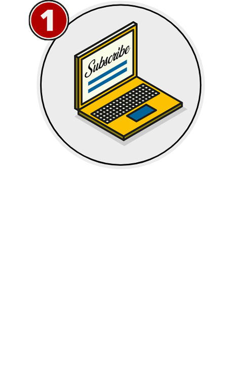 Click subscribe and choose premium or standard subscription.